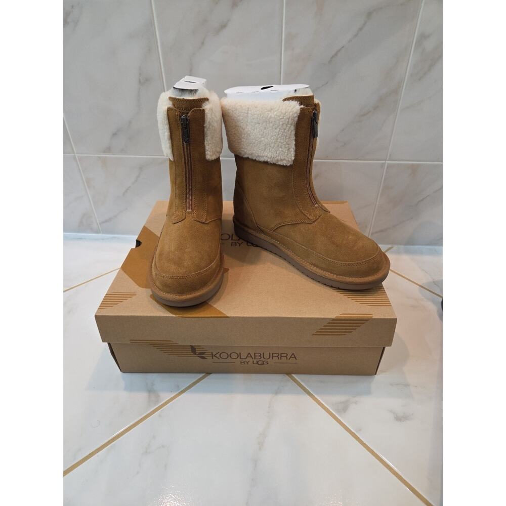 NEW KOOLABURRA BY UGG BIG KIDS GIRLS LYTTA BROWN SUEDE BOOTS 5.0